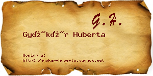 Gyökér Huberta névjegykártya